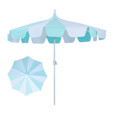 10 Euro Pagoda Tilt For Shade Patio Umbrella With Dual Iron Poles