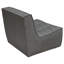 Chaise sans accoudoirs Marshall en tissu gris