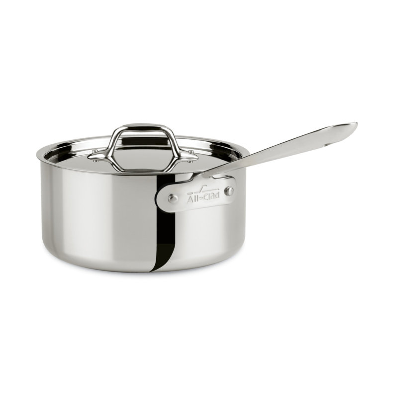 All-Clad D3 Stainless Steel Saucepan with Lid, 3 qt.