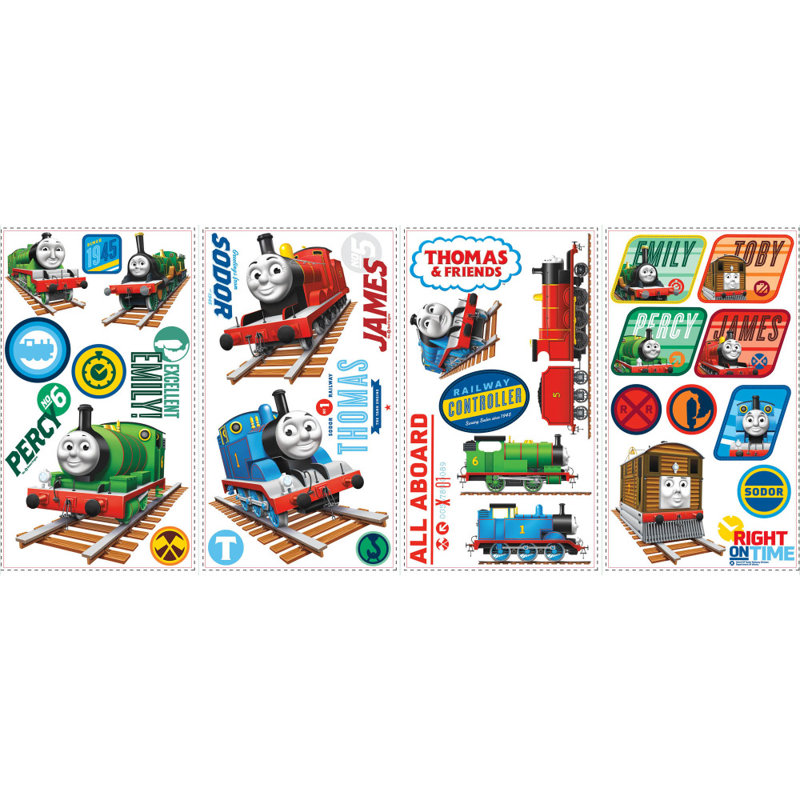 Décalcomanie murale pour moteur thomas the