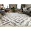 Tapis géométrique noir / beige Meridian-49701747