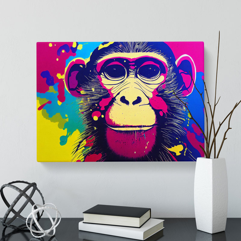 Monkey Splash Vol.2 Abstract - Wrapped Canvas Print, 50cm H x 76cm W x 3cm D