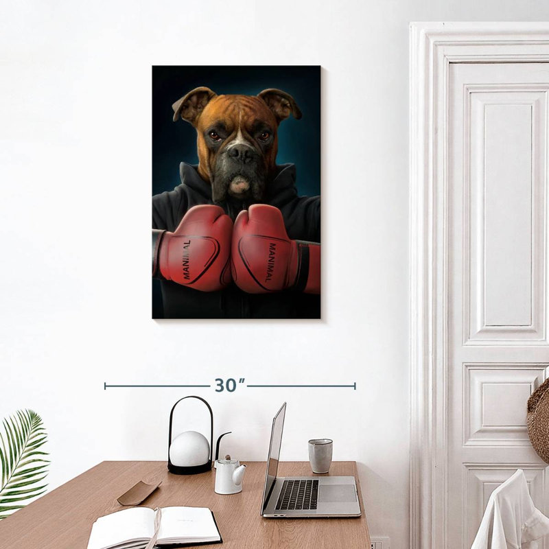 Brampt Boxer Dog, 30" H x 20" W