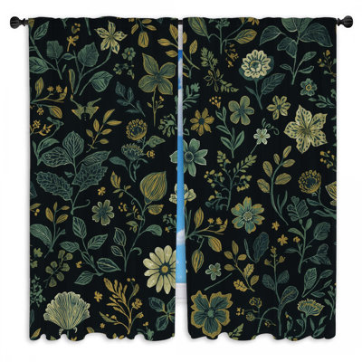 Rideaux de fenêtre à motif floral Botanical