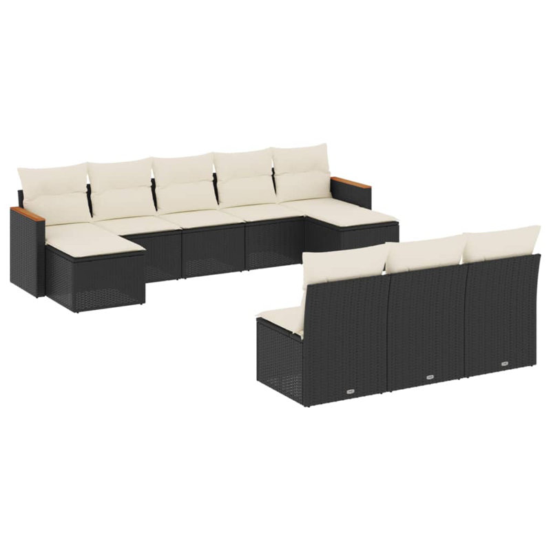 Vidaxl Garden Sofa Set Black