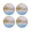 Mosaico Palm Beach Vegan Leather Round Coasters-2083595002