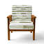 Chaise rembourrée rayée - vert et blanc Olive Drift-718437291