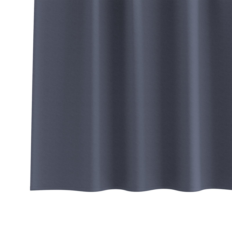 Curtains With Curtains 2 Pcs Polyester, Anthracite, 140cm Width x 260cm Drop