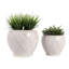 Ensemble de 2 pots à fleurs texturés en céramique texturée pour la décoration de bureau à domicile - Pots de fleurs élégants pour l'intérieur ou l'extérieur