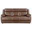 Revêtement en microfibre revêtu de brun foncé 3 pièces avec fauteuil confortable pour un usage quotidien, rembourrage en mousse