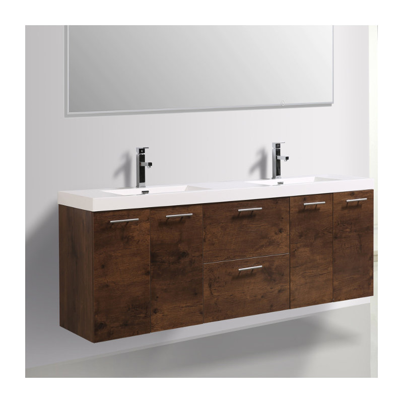 Meuble-lavabo simple 32 po Opalo, Palissandre