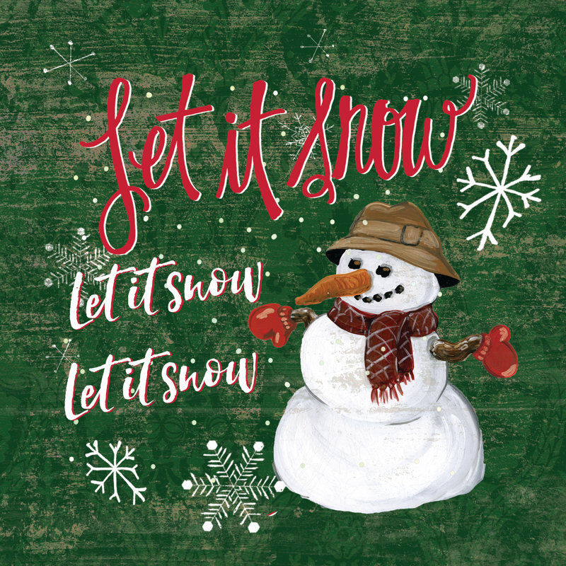 Let It Snowman - Wrapped Canvas Print, 30cm H x 30cm W