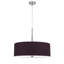 Luminaire suspendu tambour en tissu 60 W avec 4 lumières et cordon de 72 pouces Lonoke, prune, l 24 po x H 22 po-760343552-685489609