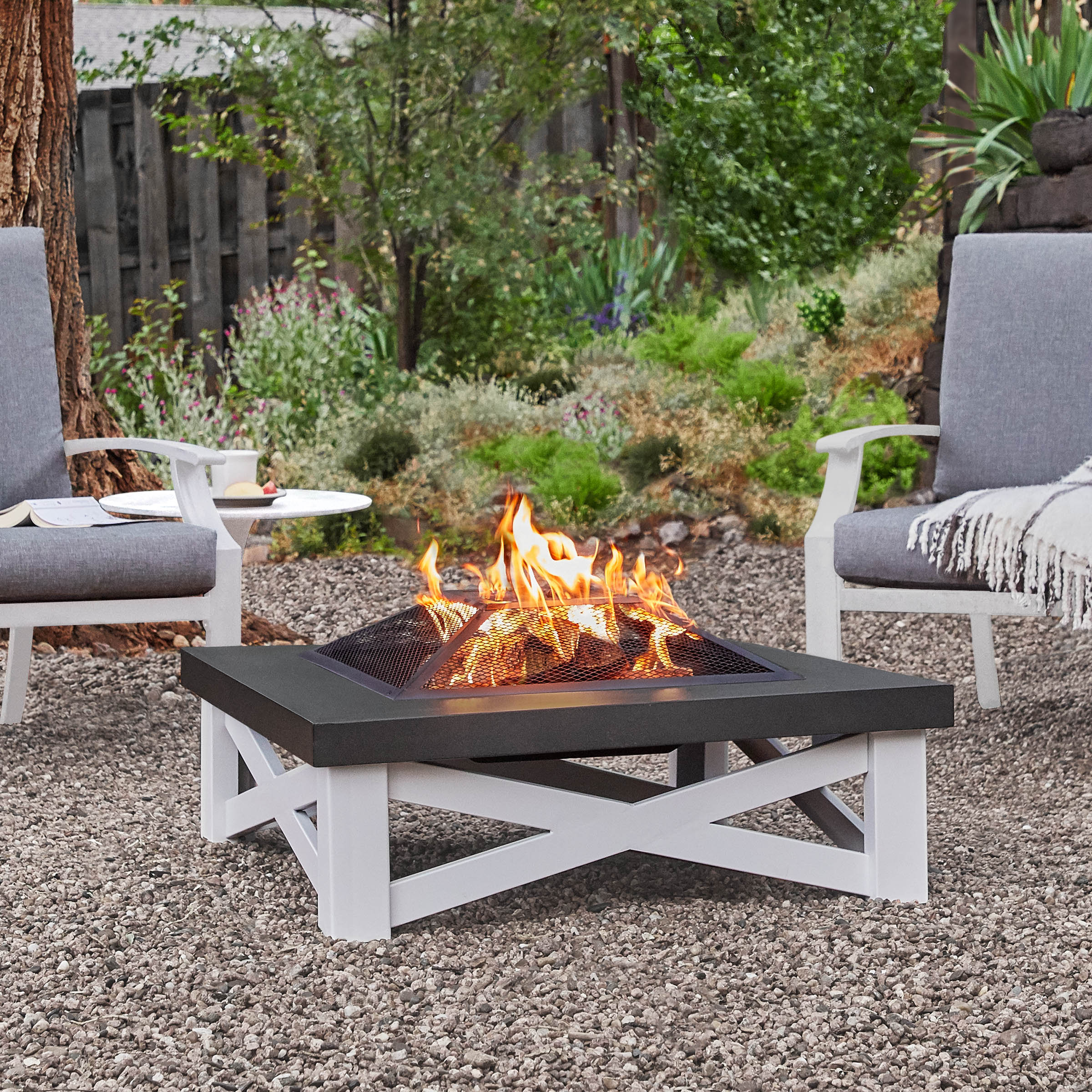 Real Flame Austin Steel Wood Burning Fire Pit & Reviews