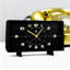 Réveil-matin rétro, cadran de style Mid-Century (noir)-503002994