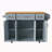 54Inch Large Kitchen Island With Rubber Wood Drop Leaf, Embossed Texture Rolling Kitchen Cart On 4 Wheels With 4 Doors And 3 Drawers, Kitchen Island With Storage For Kitchen, Dining Room-1923272048