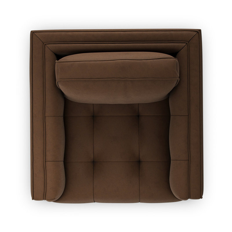 Kiera Swivel Chair, Palermo Cognac, Surrey Midnight Velvet