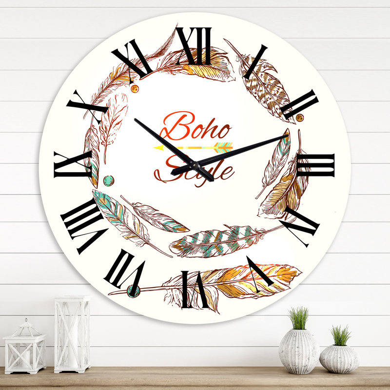 Horloge murale bohème et éclectique, Grand
