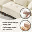 Canapé de 103 pouces à assise profonde et confortable avec coussin, adapté à la décoration de chambre à coucher, de salon, d'appartement, de bureau ou de dortoir-1263560166
