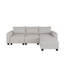 Canapé modulaire moderne en L à 4 places en tissu blanc confortable pour le salon-1493545334