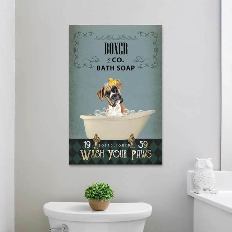 Boxer Co. Bath Soap - 1 Piece Rectangle Graphic Ar Boxer Co. Bath Soap - Wrapped Canvas Graphic Art
