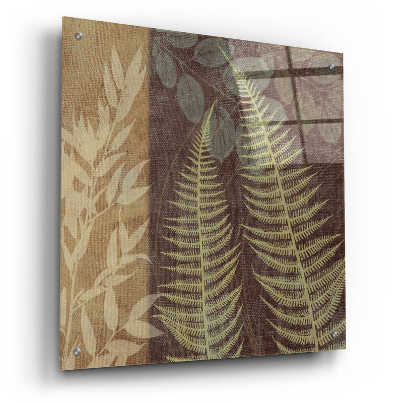 «Ferns-1» par Erin Clark, art mural en verre acrylique, H 24 po x l 24 po x P 0,2 po