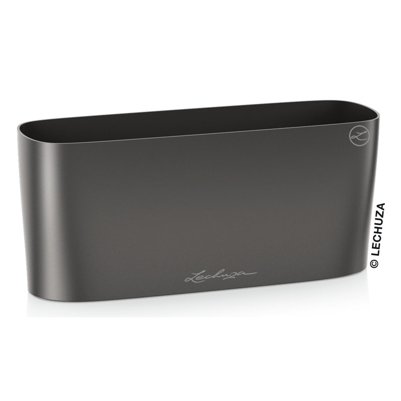 Delta Premium Window Box Planter, 13cm H x 30cm W x 11cm D, Metallic Charcoal