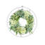 26" Grapevine Wreath With Hydrangea, Fern And Lamb's Ear