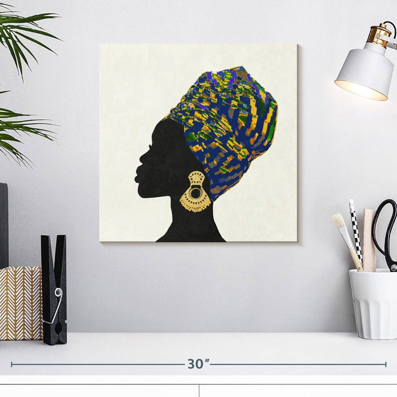 Leisha Kente II, H 16 po x l 16 po