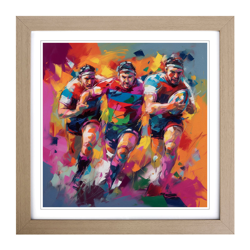 Rugby Fauvism - Framed Print, Oak