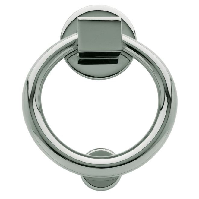 Ring Door Knocker, Bright Chrome