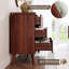 Commode cannelée à 6 tiroirs profonds, commode de 47,2 po de hauteur avec plateau en faux marbre-415218509
