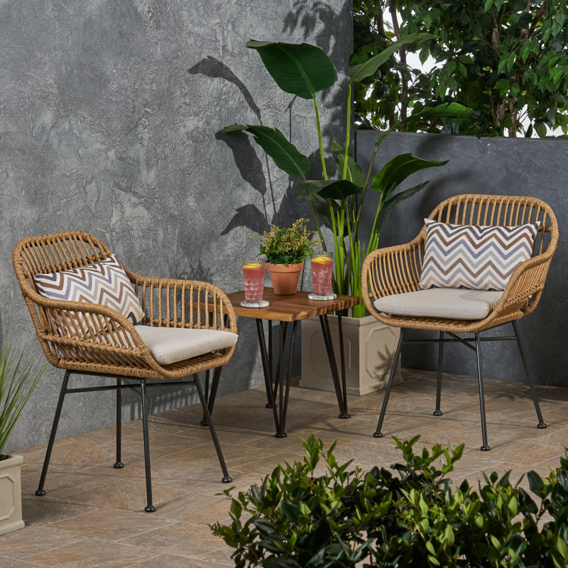 Chaise avec accoudoirs Jaxton, Brun clair