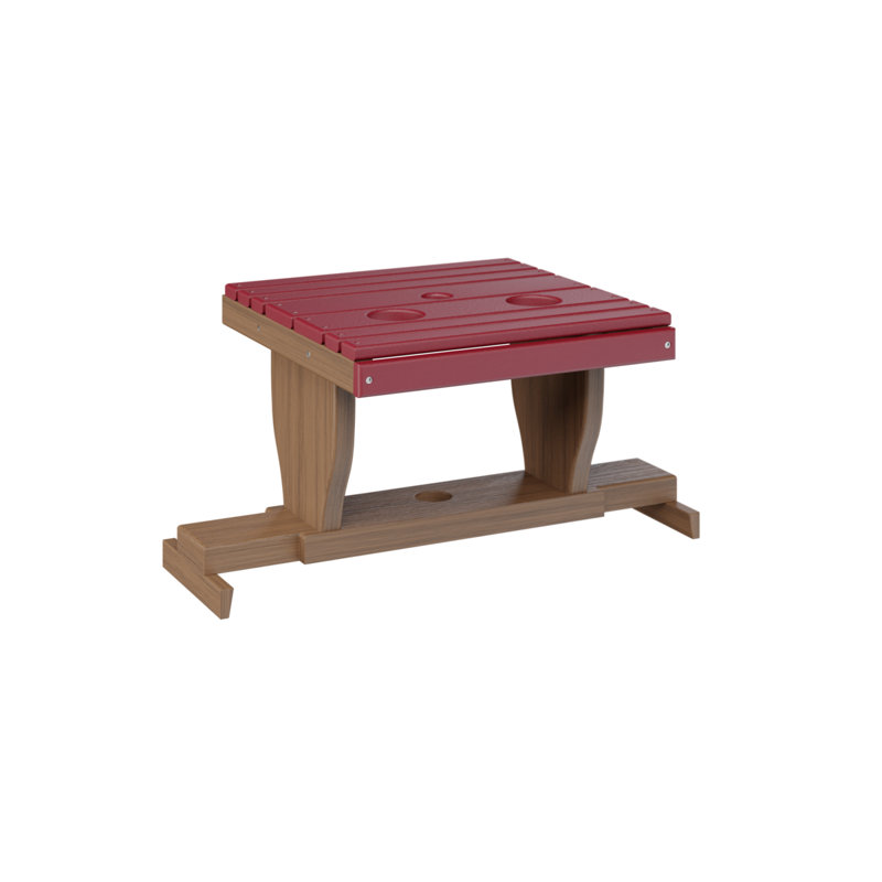 Table de canapé coulissante Berlin Gardens, Acajou antique, Rouge écarlate