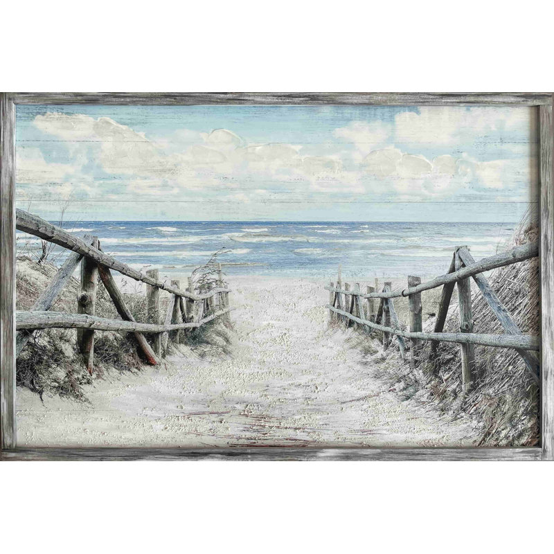 «The Beachside Fence Path», reproduction sur toile, H 16 po x l 24 po x P 1,5 po