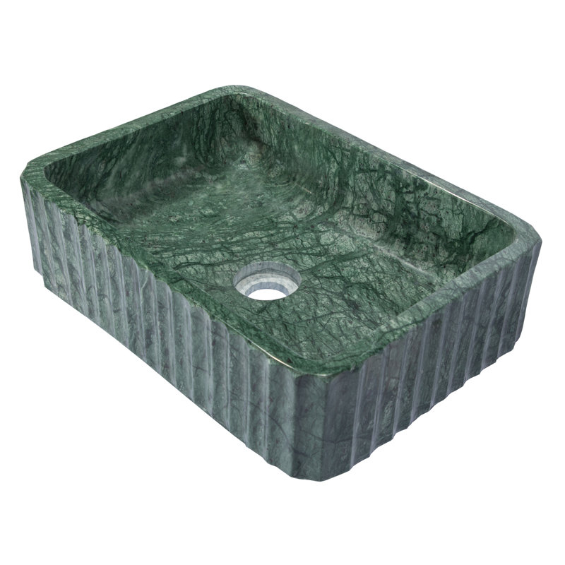 Eden Bath 12.8'' Stone Rectangular Bathroom Sink