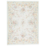 Hand-Knotted High-Quality Beige and Green Area Rug
