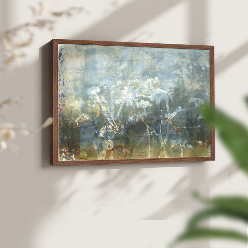 Bord de l'eau - reproduction encadrée - réversible, H 11 po x l 14 po, Noyer