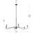 Pilar Extra Large Matte Black 6-Light Chandelier-127380270
