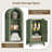 69.5" Tall Arched Bathroom Storage Cabinet with Fluted Doors and 5 Shelves, Space Saving Storage Unit-1220634740