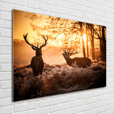 Deer east 1 Piece Wall Art on Glass