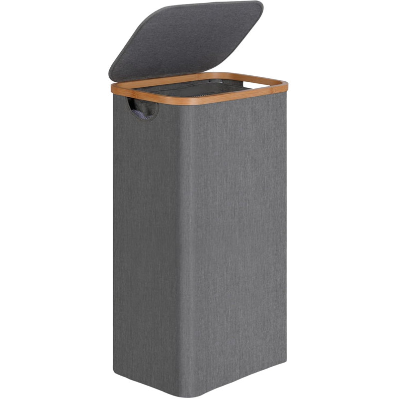 Bhargava Laundry Hamper with Handles, Grey, 70 x 44 x 25