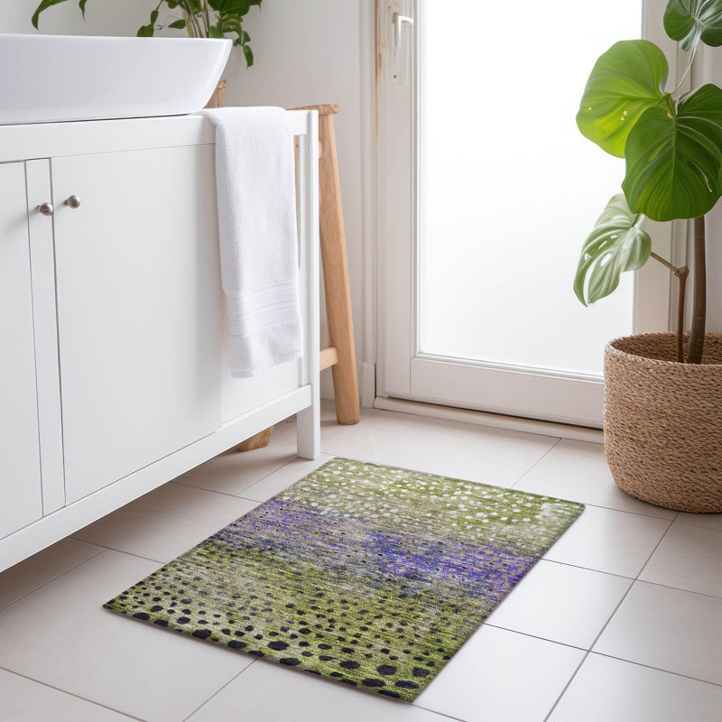 Tapis Chayil avec envers antidérapant, Rectangle 1 pi 8 po x 2 pi 6 po