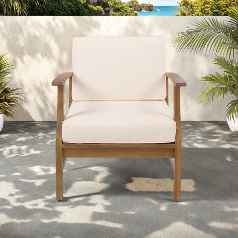 CHAISE CLUB, Crème, crème, Brun