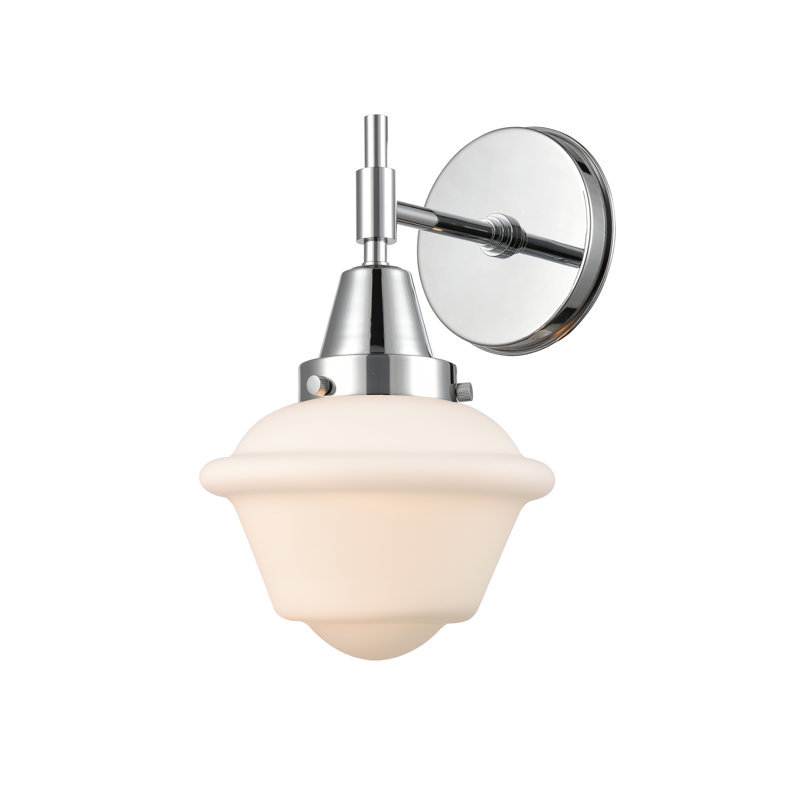 Gayle Chrome Armed Sconce, Polished Chrome, Matte White, LED
