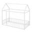 Structure de lit simple en métal avec clôture - pour enfants, adolescents-130055569