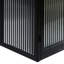 Élégante armoire murale avec trois rangements, noir, pour le salon, la salle de bain, le vestibule, deux portes et une couleur noire-756697986