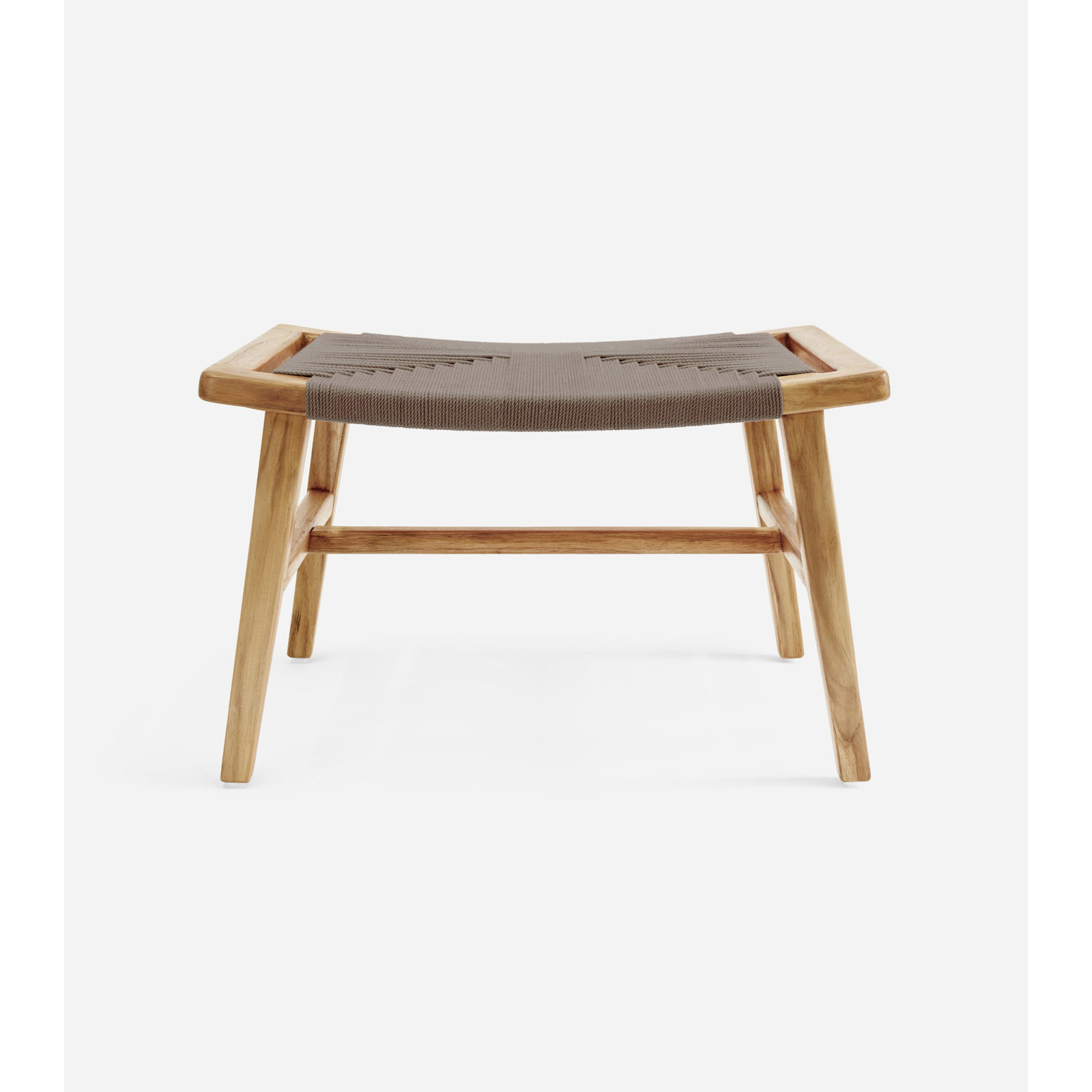 Masaya Upholstered Ottoman, Natural, Taupe Cross Braided
