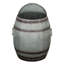 Table de rangement cylindrique en tonneau avec couvercle amovible, brun rustique et métal gris