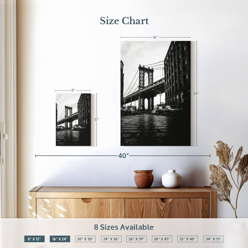 Aime Brooklyn Bridge Street View, 12" H x 8" W